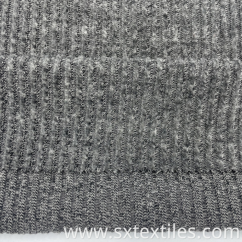 Striped Knitted Rib Fabric Jpg